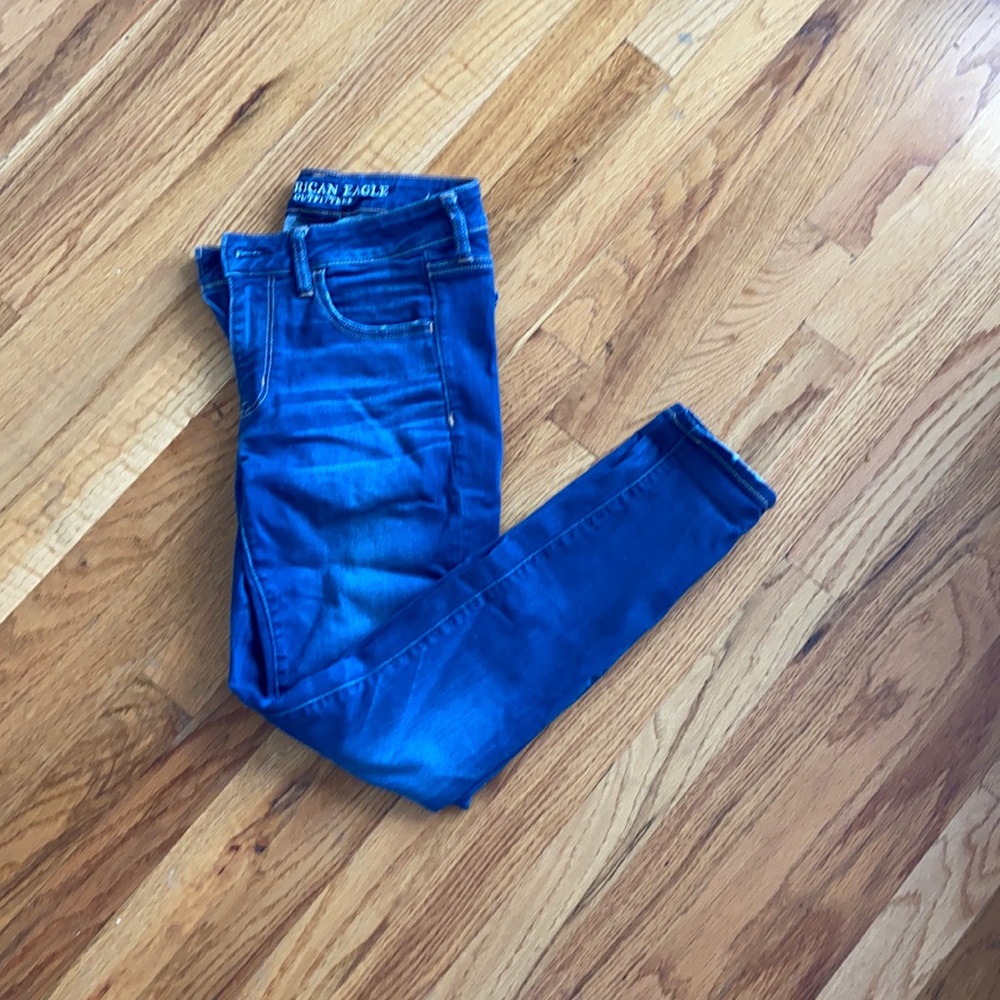 High waisted super stretch skinny jeans